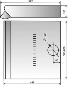 Вытяжка подвесная 50 см, белая ELIKOR Europa1