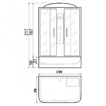 Душевая кабина Sena 170/70/50 МТ RIVER2