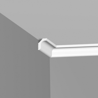 Плинтус потолочный С20/25 белый ПЛИНТЭКС