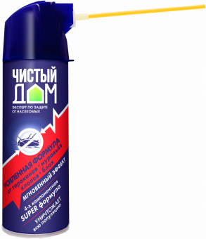 Аэрозоль от насекомых 400 мл усиленный ЧИСТЫЙ ДОМ