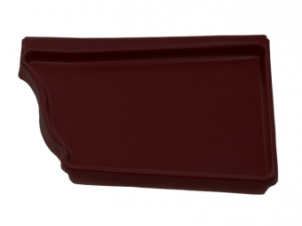 Заглушка желоба правая для металлического водостока шоколад RAL 8017 GRANDLINE Vortex