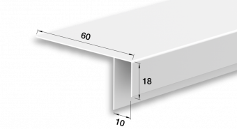 Профиль F для панелей белый глянец 3 м 10х60 мм ИДЕАЛ Ламини