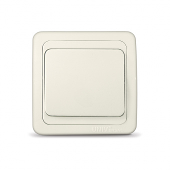 Выключатель одинарный скрытой установки 10А бежевый Валери UNIVersal