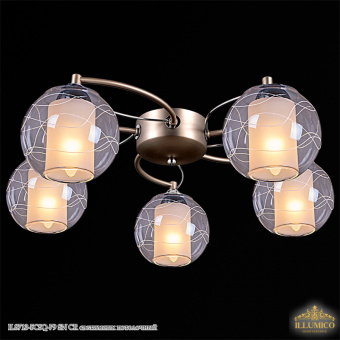 Люстра потолочная 5 ламп Е27 ILLUMICO IL8713-5CSQ-79