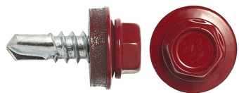 Саморезы кровельные сверло 5,5х19 мм красное вино RAL3005 (250 шт)