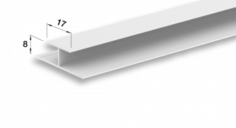 Профиль стыковочный для панелей белый глянец 3 м ИДЕАЛ Ламини