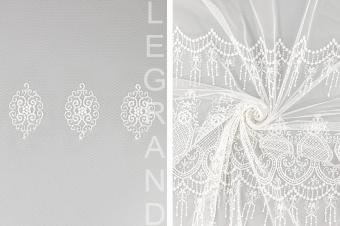 Тюль Анита 300х260 с утяжелителем белый LEGRAND1