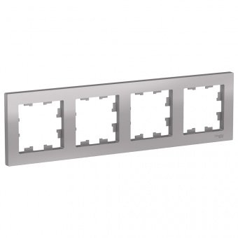 Рамка 4 поста универсальная алюминий SE Atlas Design