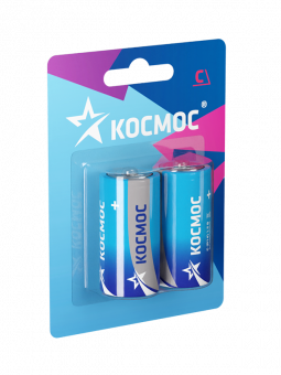 Батарейка C солевая КОСМОС (2 шт)