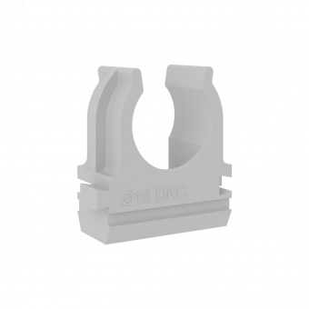 Держатель для труб с защелкой 16 мм серый (10 шт) DKC