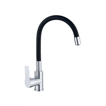 Смеситель для кухни VALFEX Estreya Chrome/Black гибкий излив черный