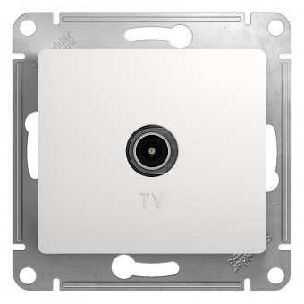 Розетка телевизионная скрытой установки TV белый SE Glossa