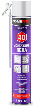 Пена монтажная бытовая всесезонная 1000 мл DONEWELL Energy Flex 40
