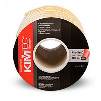 Уплотнитель D-профиль 9 мм х 7,5 мм черный KIM TEC