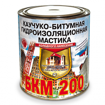 Мастика каучуко-битумная гидроизоляционная 2 кг РОГНЕДА