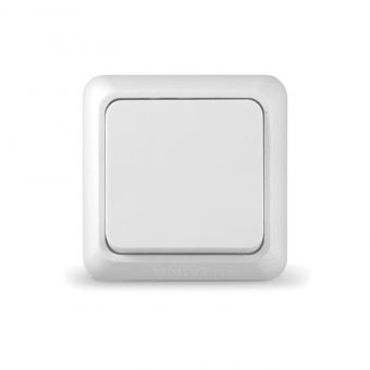 Выключатель одинарный открытой установки 10А белый UNIVersal Олимп