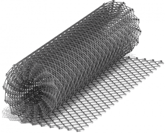 Сетка рабица оцинкованная 55х55 мм рулон 1,8х10 м 