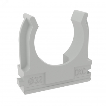Держатель для труб с защелкой 32 мм серый (5 шт) DKC