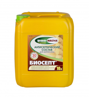 Состав антисептический для древесины БИОСЕПТ 10 л WOODMASTER 