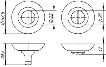 Ручка поворотная PUNTO BK-6 TL ABG-6 зеленая бронза1