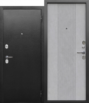 Дверь входная 6 см металл/МДФ антик серебро бетон снежный 960 мм левая FERRONI