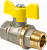 кран шаровой газовый никелированный 1/2" (15 мм) в/н бабочка valfex