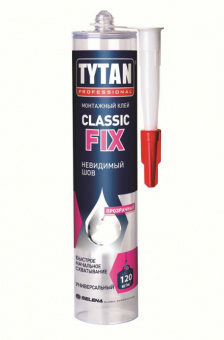 Монтажный клей каучуковый прозрачный 310 г TYTAN Classic Fix