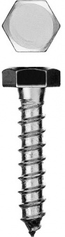 Шуруп сантехнический оцинкованный 6х60 DIN 571 (4 шт)