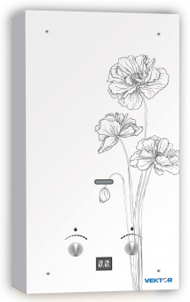 Колонка газовая VEKTOR 10 G черный цветок1