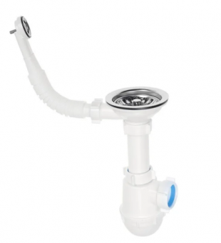 Сифон для кухонной мойки 115 мм с круглым переливом АНИПЛАСТ А0142S