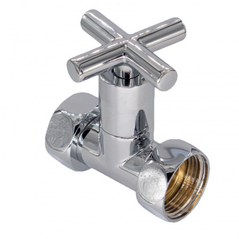 Кран хромированный прямой 1х3/4 в/в крест SMART2