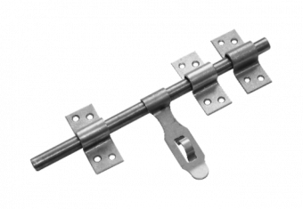Засов универсальный с накладкой без покрытия DOMART 3У-250