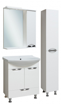 Тумба 650 мм напольная Барселона белая с раковиной Стиль 65 RUNO1