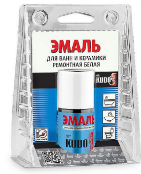 Эмаль для ванн и керамики с кисточкой белый 15 мл KUDO