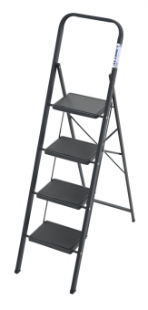 Стремянка стальная с широкими ступенями 4 ступени ALUMET