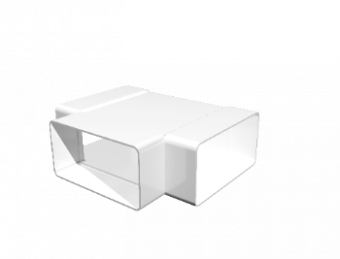Тройник ПВХ Т-образный плоский белый 60х204 мм ERA