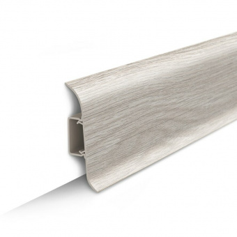 Плинтус напольный ПВХ 55 мм х 2,2 м ясень 251 ИДЕАЛ Классик