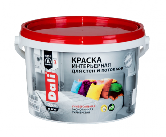 Краска интерьерная моющаяся акриловая 5 л DALI Professional 3