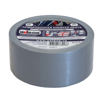 Лента клеящая армированная 48 мм х 25 м металлик UNIBOB Лента клеящая армированная 48 мм х 25 м металлик UNIBOB