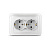 розетка двойная скрытой установки с/з 16а белый universal валери