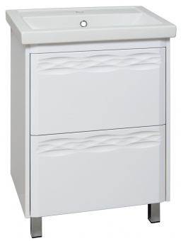 Тумба 650 мм напольная Марсель мята с раковиной Классик 65 RUNO1