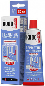 Герметик силиконовый универсальный прозрачный 85 мл KUDO