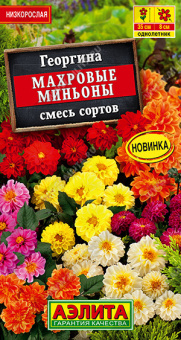 Георгина Махровые миньоны, смесь сортов Ц/П 7 шт АЭЛИТА