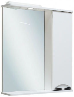Зеркальный шкаф 650 мм Барселона белый правый RUNO