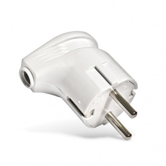 Вилка угловая с/з белая 16 А 250 В UNIVersal