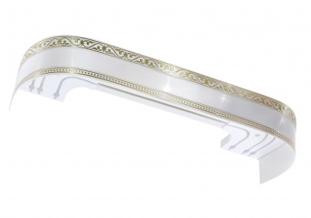 Карниз пластиковый багетный 300 см Монарх белый глянец/хром LEGRAND