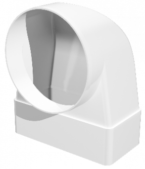 Соединитель пластиковый белый 60х120/100 мм 90° ERA