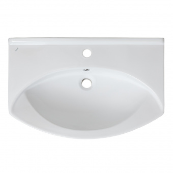 Тумба 650 мм напольная Барселона белая с раковиной Стиль 65 RUNO2