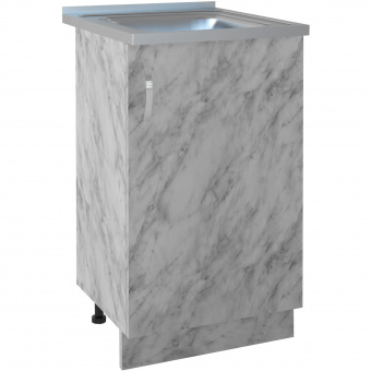 Подстолье под мойку 500 х 500 мм белый мрамор EVAGOLD