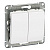 выключатель двойной скрытой установки 10а белый se glossa